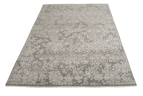 Designer Teppich - 184 x 124 cm - hellgrau