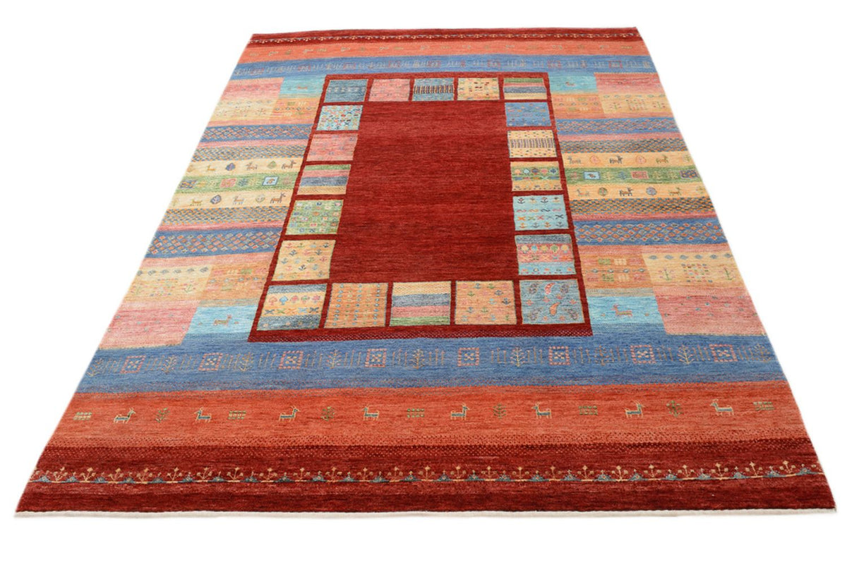 Gabbeh Teppich - Loribaft Indus - 241 x 178 cm - mehrfarbig
