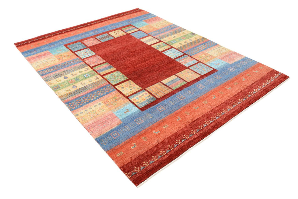 Gabbeh Teppich - Loribaft Indus - 241 x 178 cm - mehrfarbig