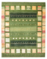 Tapis Gabbeh - Loribaft Indus - 259 x 208 cm - vert