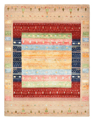 Gabbeh Teppich - Loribaft Indus - 198 x 154 cm - mehrfarbig