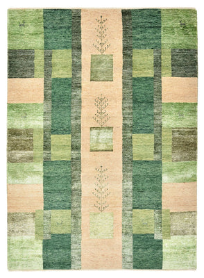 Tapis Gabbeh - Loribaft Indus - 204 x 150 cm - vert