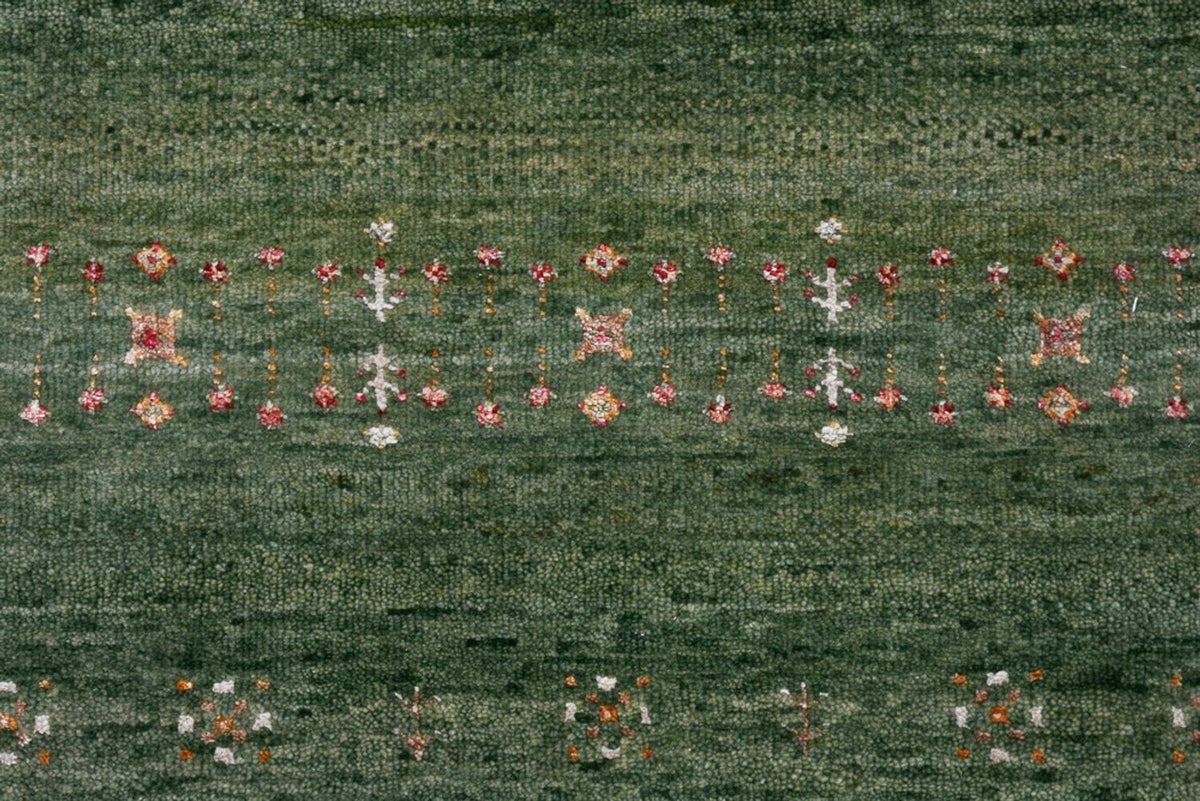 Gabbeh Teppich - Loribaft Indus - 154 x 105 cm - grün