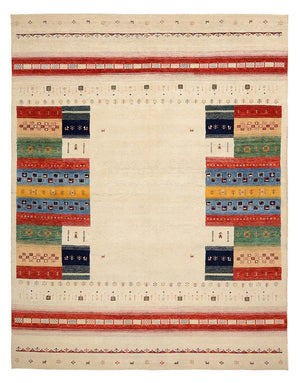 Gabbeh Teppich - Loribaft Indus - 308 x 246 cm - hellbeige