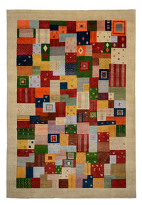Tapis Gabbeh - Loribaft Indus - 347 x 246 cm - multicolore