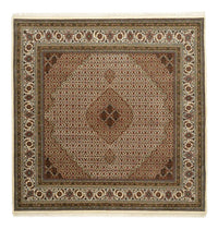 Tapis oriental - Tabriz carré  - 203 x 201 cm - beige foncé