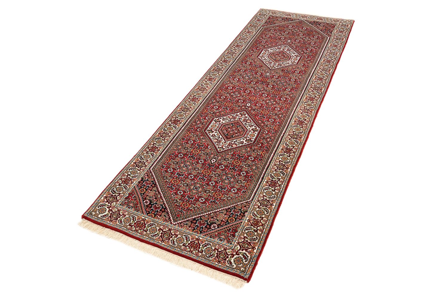 Läufer Perser - Bidjar - 245 x 79 cm - bordeauxrot