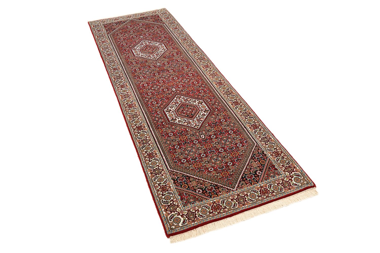 Läufer Perser - Bidjar - 245 x 79 cm - bordeauxrot