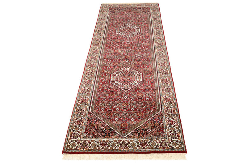 Läufer Perser - Bidjar - 245 x 79 cm - bordeauxrot