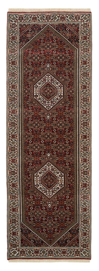 Tapis de couloir Tapis persan - Bidjar - 246 x 79 cm - rouge bordeaux