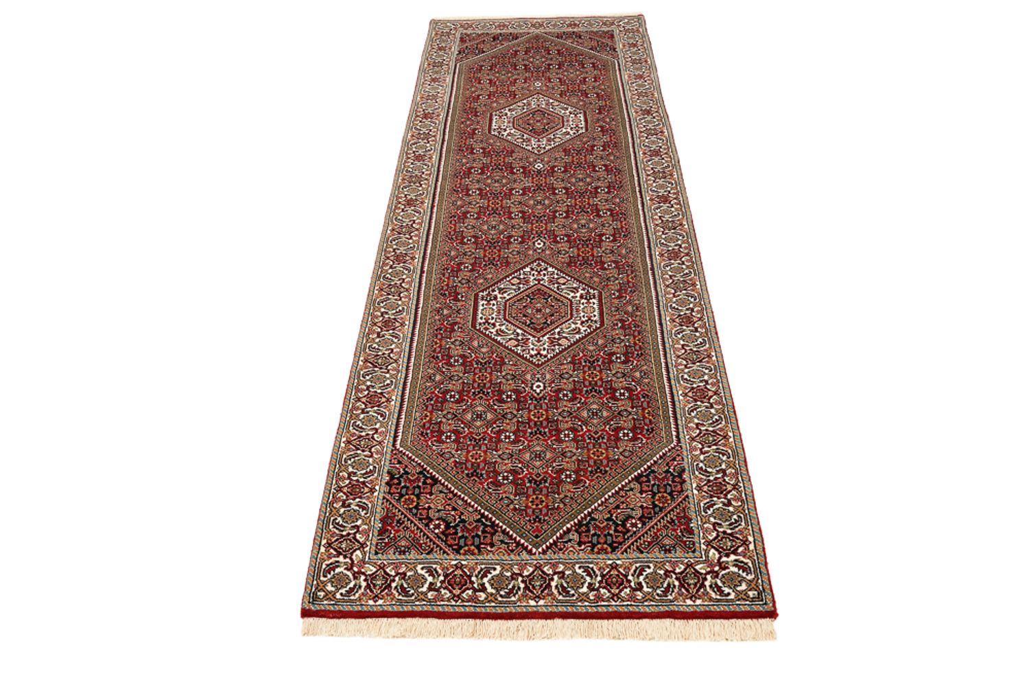 Läufer Perser - Bidjar - 246 x 79 cm - bordeauxrot