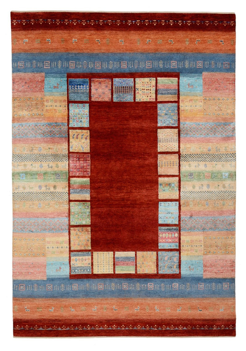 Gabbeh Teppich - Loribaft Indus - 299 x 203 cm - rot