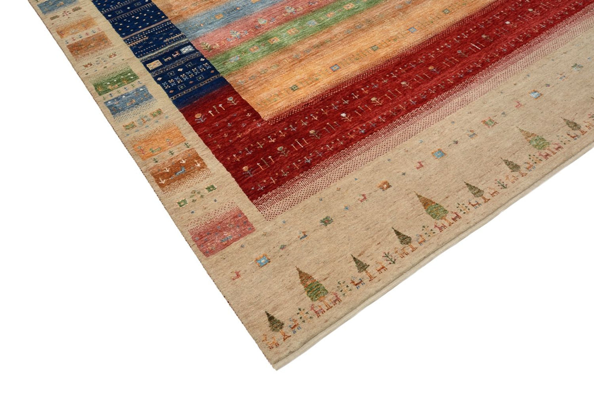 Gabbeh Teppich - Loribaft Indus - 302 x 205 cm - mehrfarbig