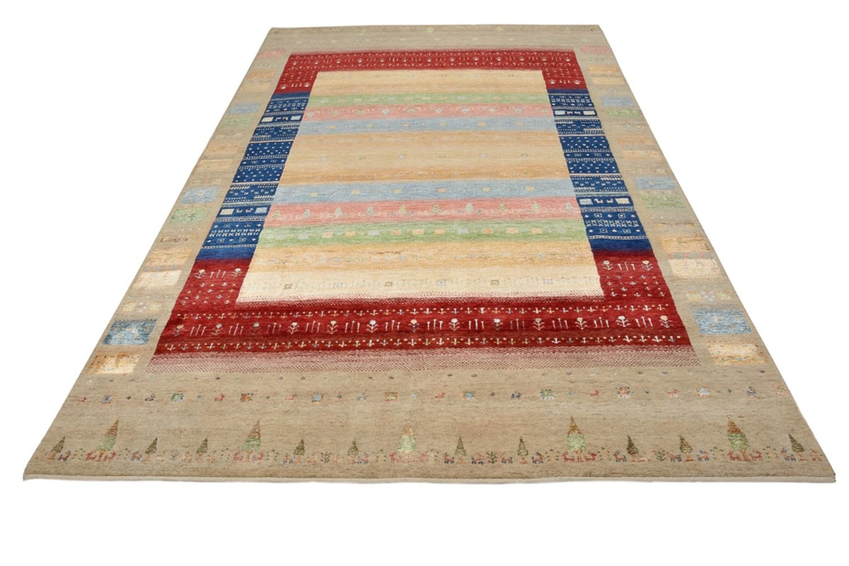 Gabbeh Teppich - Loribaft Indus - 302 x 205 cm - mehrfarbig