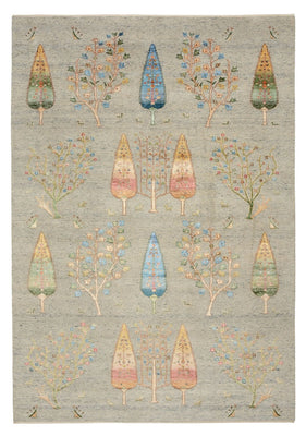 Gabbeh Teppich - Loribaft Indus - 295 x 206 cm - hellgrau