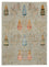 Gabbeh Teppich - Loribaft Indus - 241 x 173 cm - hellgrau