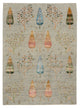 Gabbeh Teppich - Loribaft Indus - 241 x 173 cm - hellgrau