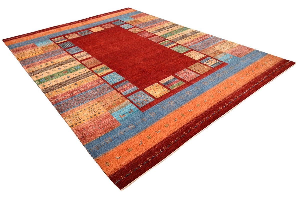 Gabbeh Teppich - Loribaft Indus - 342 x 253 cm - rot