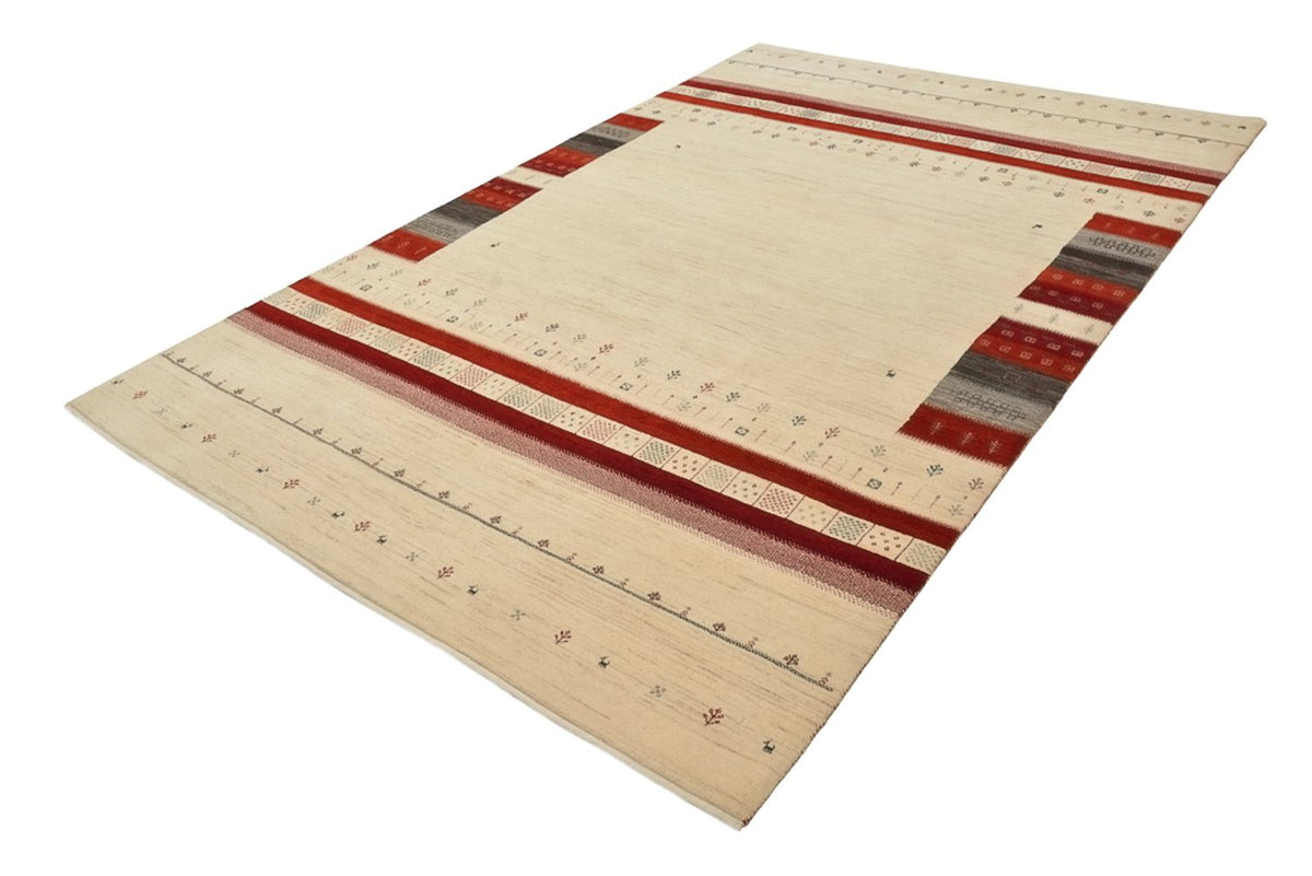 Gabbeh Teppich - Loribaft Indus - 297 x 198 cm - hellbeige
