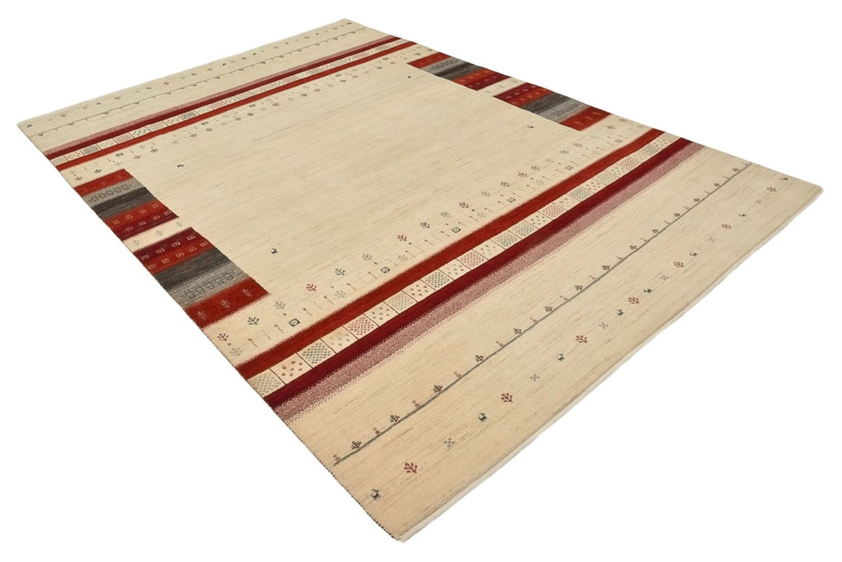 Gabbeh Teppich - Loribaft Indus - 297 x 198 cm - hellbeige