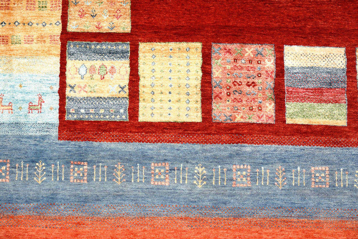 Gabbeh Teppich - Loribaft Indus - 336 x 250 cm - rot