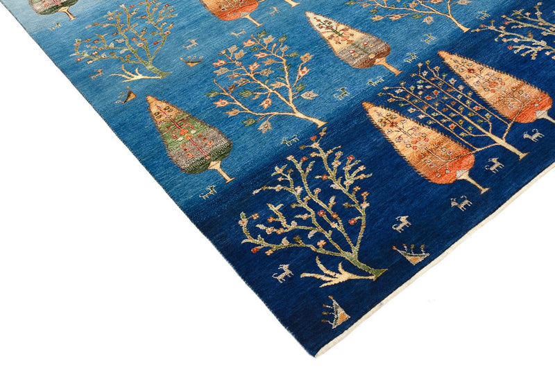 Gabbeh Teppich - Loribaft Indus - 203 x 155 cm - seeblau