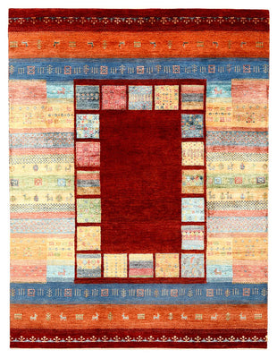 Gabbeh Teppich - Loribaft Indus - 199 x 153 cm - rot
