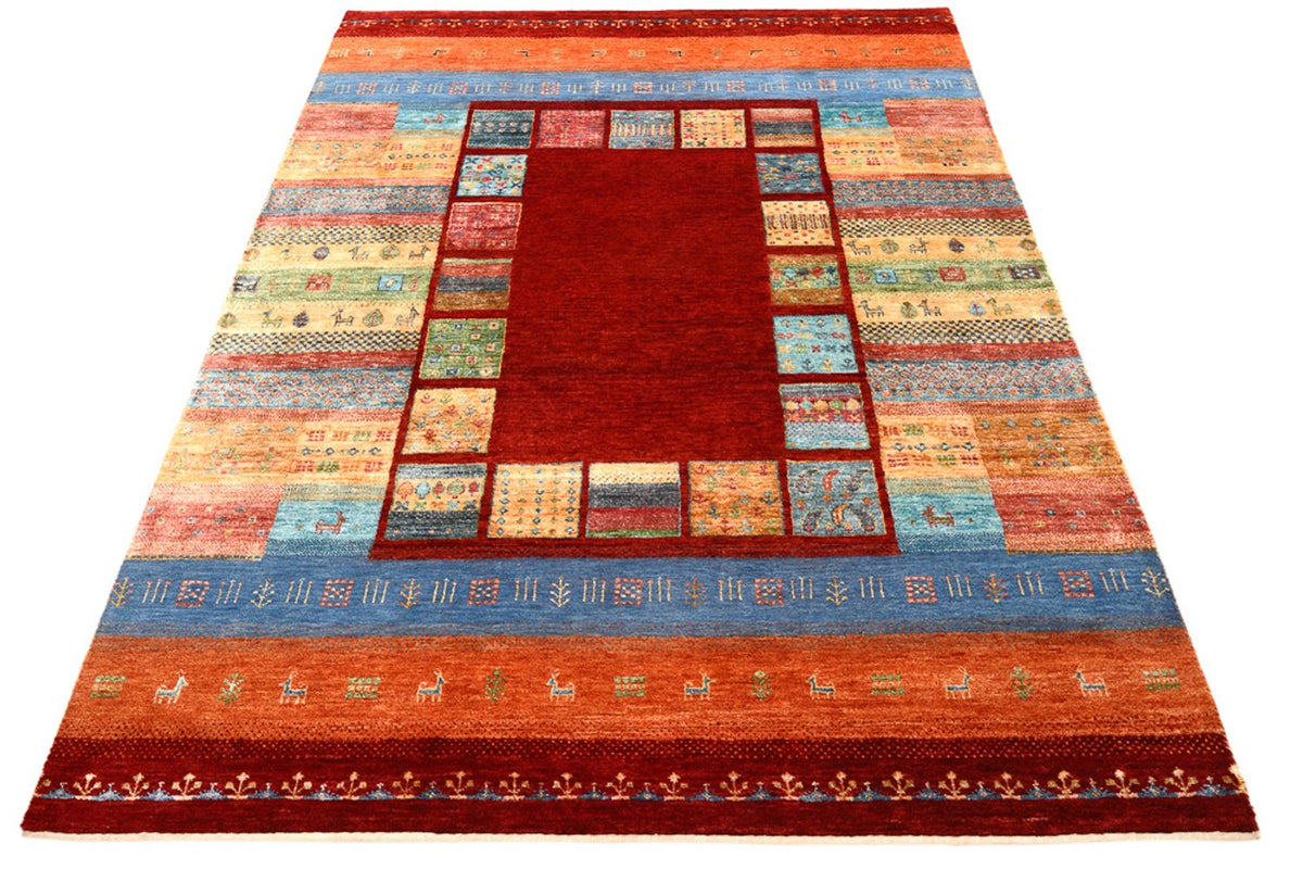 Gabbeh Teppich - Loribaft Indus - 199 x 153 cm - rot