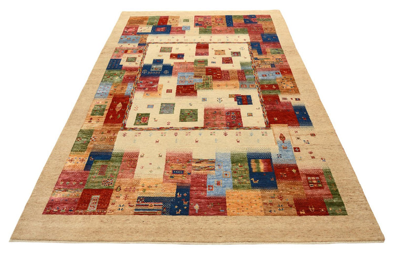 Gabbeh Teppich - Loribaft Indus - 244 x 177 cm - mehrfarbig