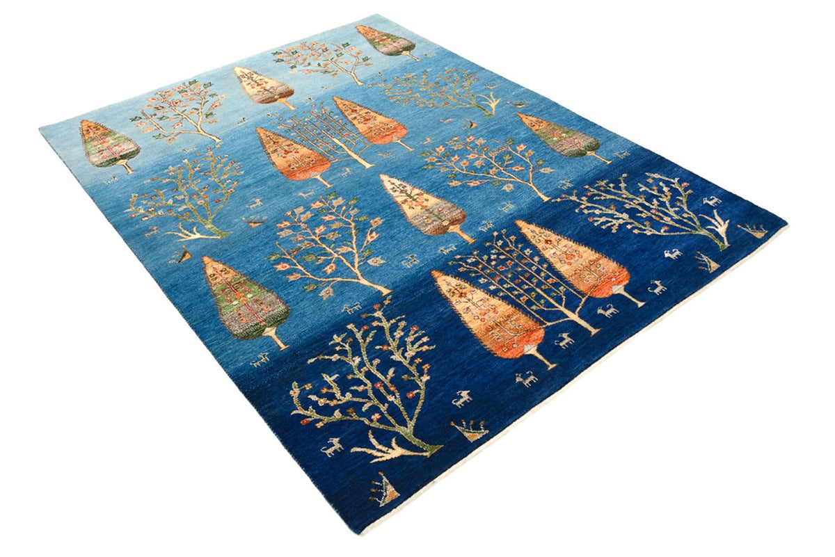 Gabbeh Teppich - Loribaft Indus - 247 x 173 cm - seeblau