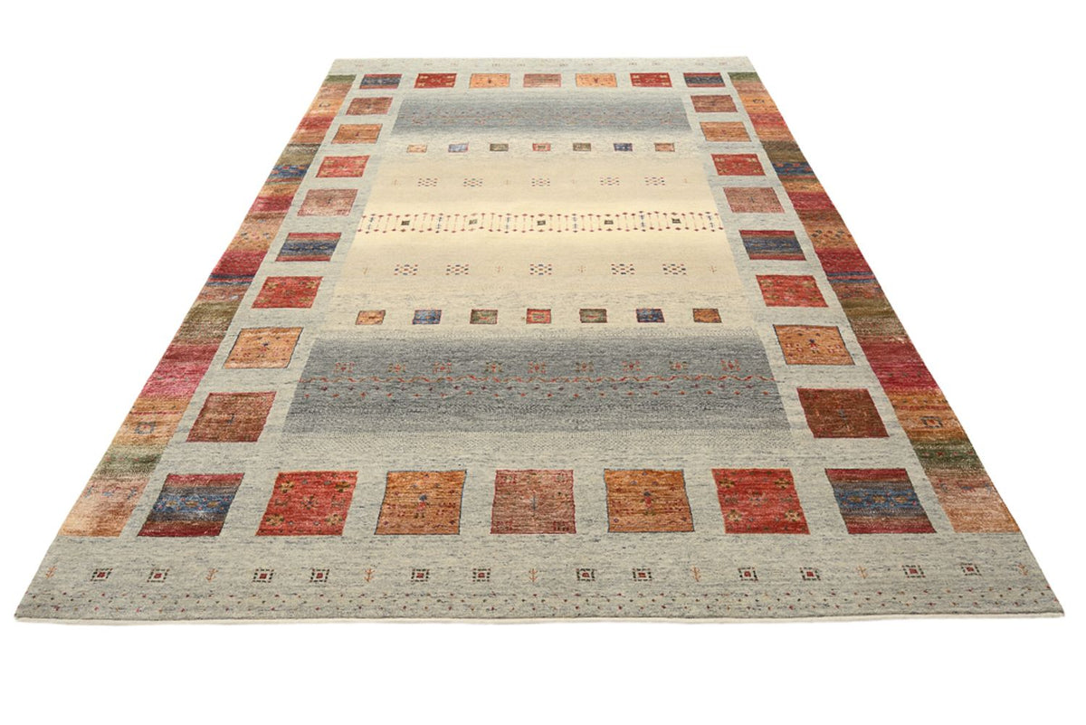 Gabbeh Teppich - Loribaft Indus - 304 x 208 cm - dunkelbeige