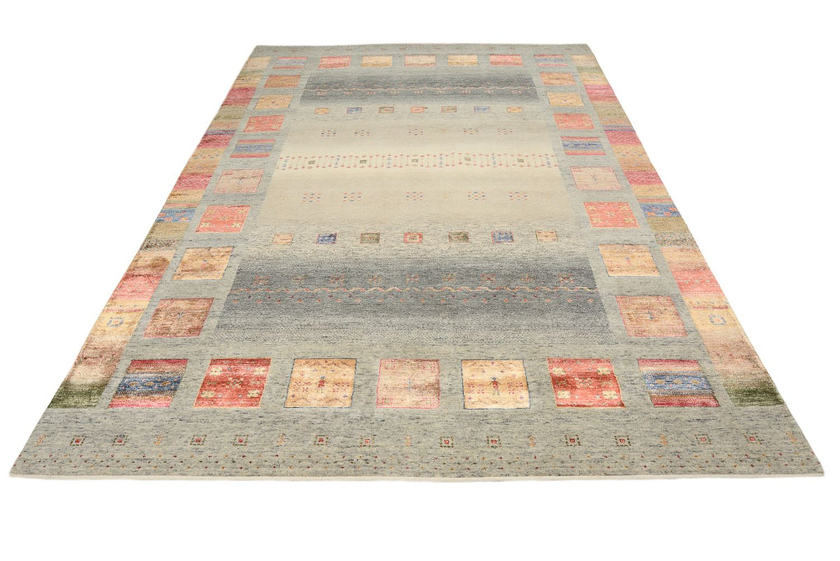 Gabbeh Teppich - Loribaft Indus - 304 x 208 cm - dunkelbeige