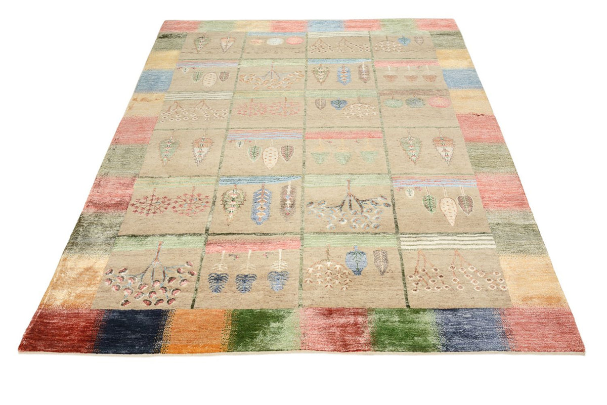 Gabbeh Teppich - Loribaft Indus - 201 x 157 cm - mehrfarbig