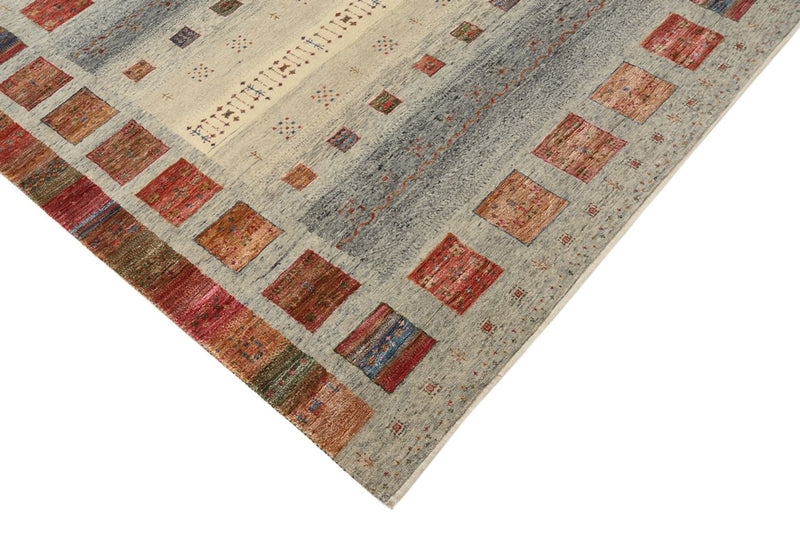 Gabbeh Teppich - Loribaft Indus quadratisch  - 156 x 152 cm - dunkelbeige