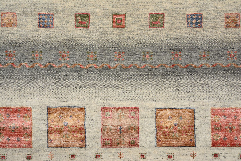 Gabbeh Teppich - Loribaft Indus quadratisch  - 156 x 156 cm - dunkelbeige