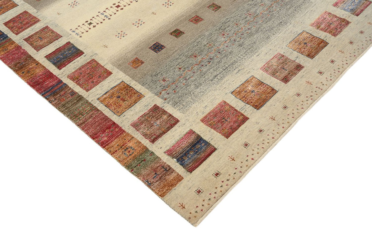 Gabbeh Teppich - Loribaft Indus - 205 x 157 cm - dunkelbeige