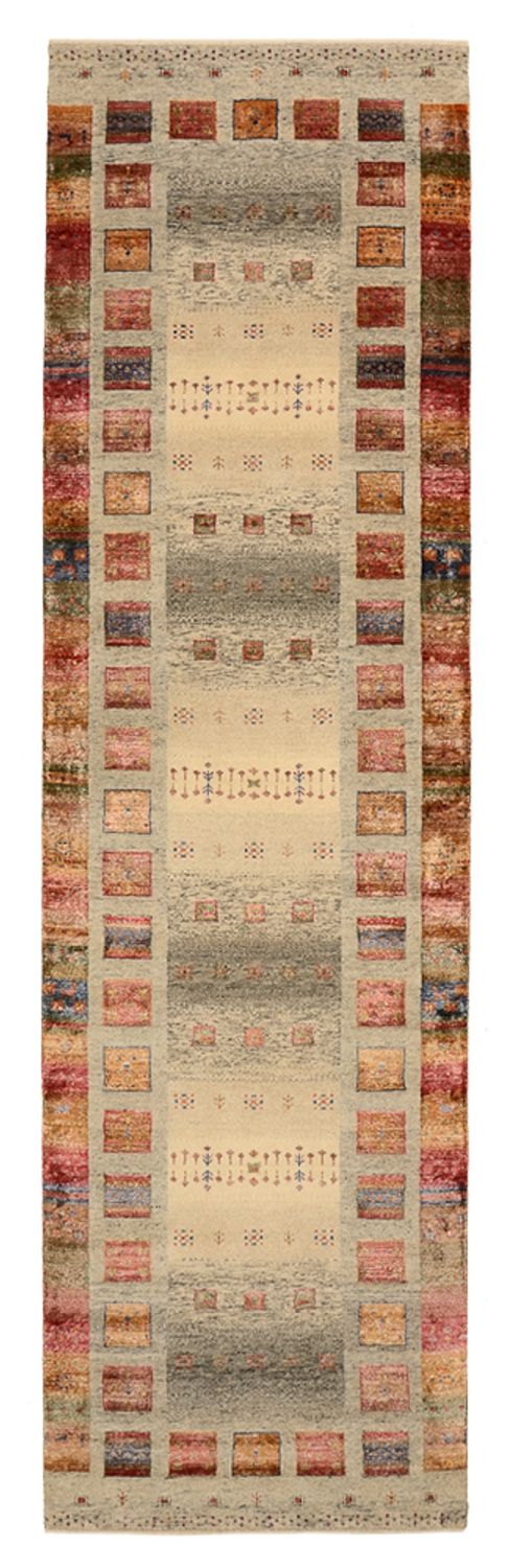 Läufer Gabbeh - Loribaft Indus - 306 x 85 cm - dunkelbeige