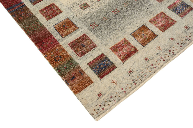 Läufer Gabbeh - Loribaft Indus - 306 x 85 cm - dunkelbeige