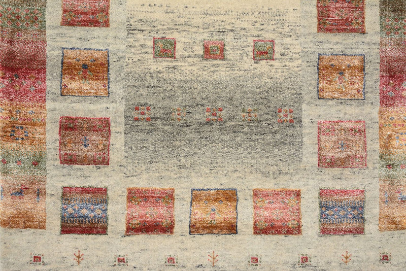Läufer Gabbeh - Loribaft Indus - 306 x 85 cm - dunkelbeige