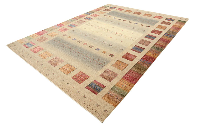 Gabbeh Teppich - Loribaft Indus - 351 x 254 cm - dunkelbeige