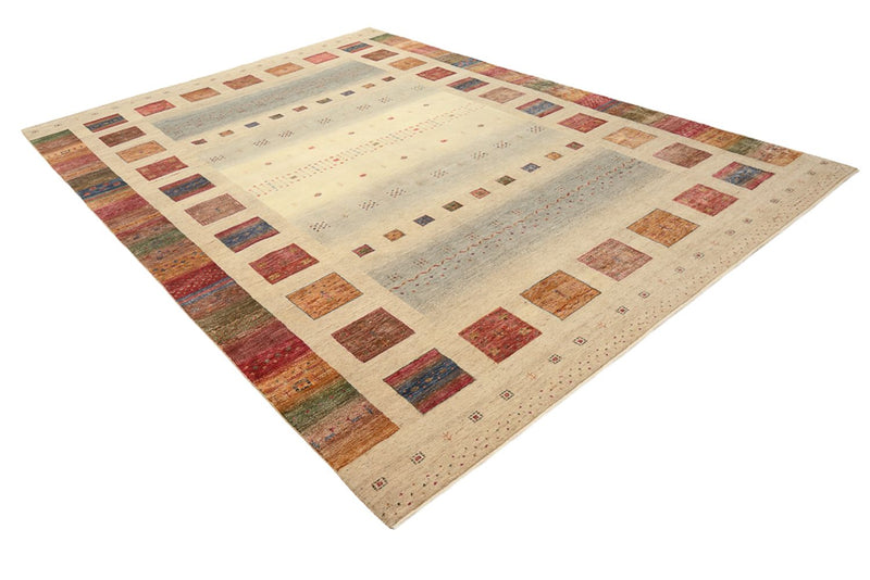 Gabbeh Teppich - Loribaft Indus - 351 x 254 cm - dunkelbeige