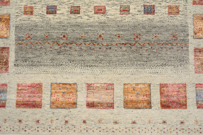 Gabbeh Teppich - Loribaft Indus - 205 x 154 cm - dunkelbeige