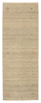 Läufer Gabbeh - Loribaft Indus - 241 x 85 cm - dunkelbeige