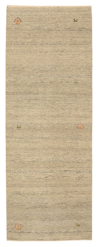 Tappeto corsia Tappeto Gabbeh - Loribaft Indus - 241 x 85 cm - beige scuro