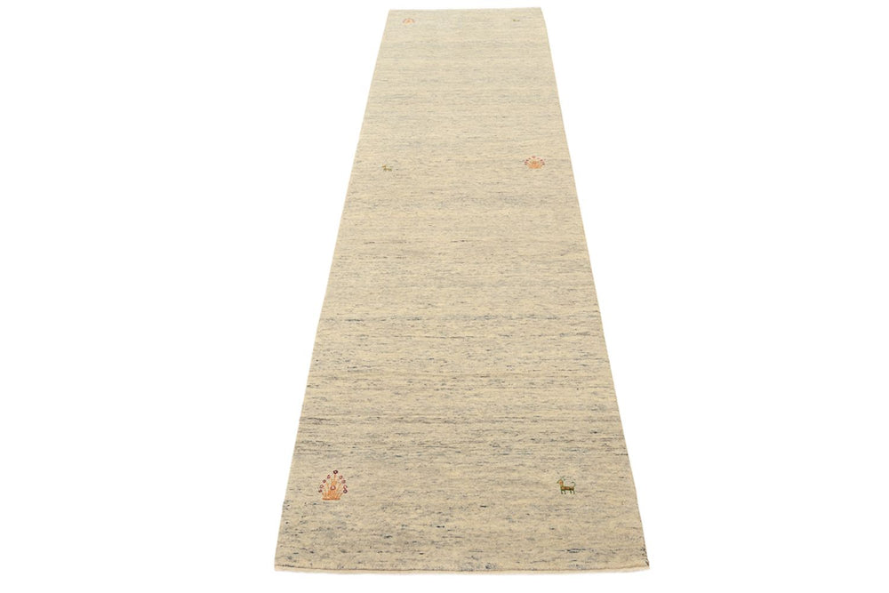 Läufer Gabbeh - Loribaft Indus - 295 x 80 cm - dunkelbeige