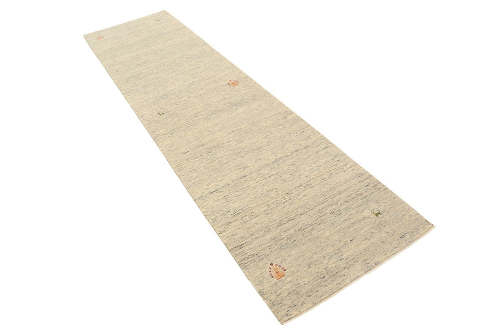Läufer Gabbeh - Loribaft Indus - 295 x 80 cm - dunkelbeige