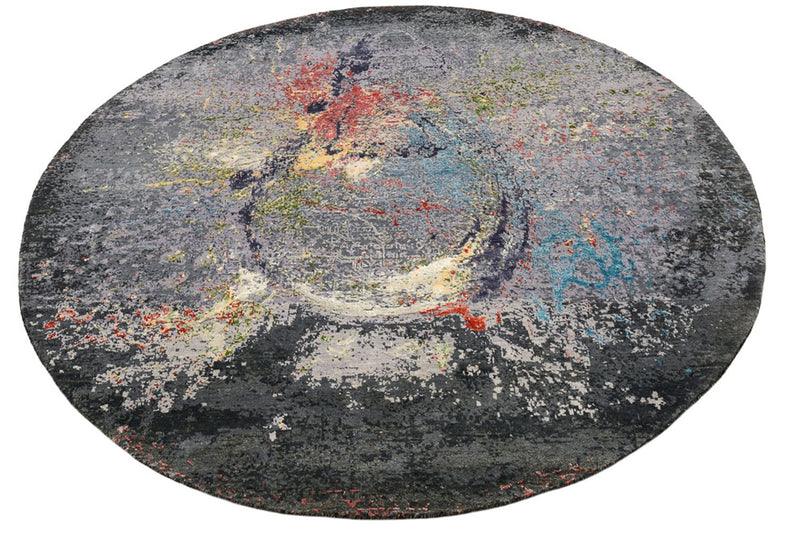 Designer Teppich rund  - 185 x 183 cm - mehrfarbig