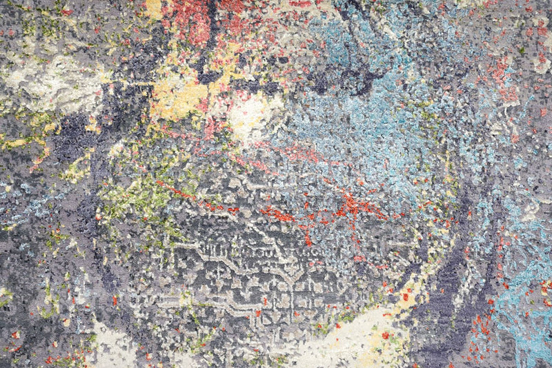 Designer Teppich rund  - 185 x 183 cm - mehrfarbig
