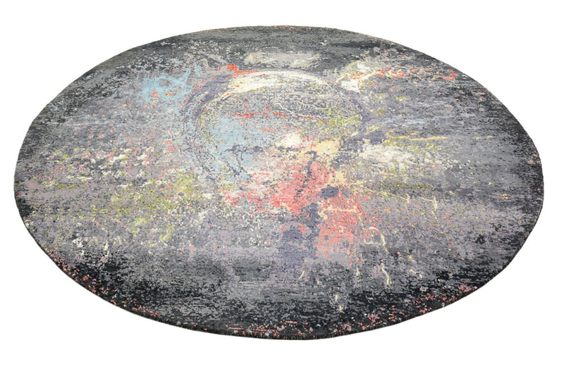 Designer Teppich rund  - 185 x 183 cm - mehrfarbig