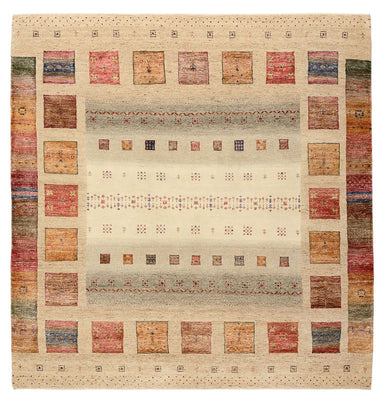 Gabbeh Teppich - Loribaft Indus quadratisch  - 205 x 203 cm - mehrfarbig